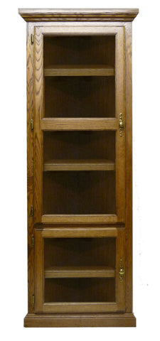 Forest Designs Traditional Corner Bookcase w/Glass Doors: 27 x 27 x Height of Choice