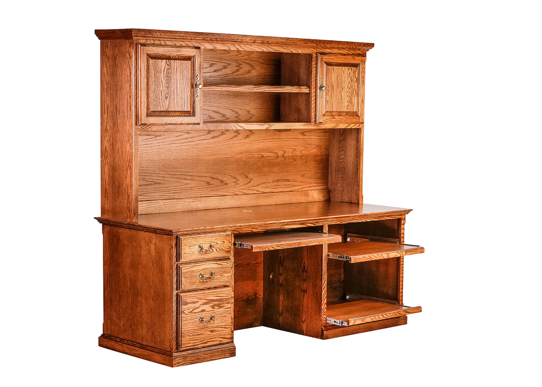 Forest Designs Custom 2 pc. Traditional Desk + Hutch (78W x 72"H x 28"D) NO CPU SLOT