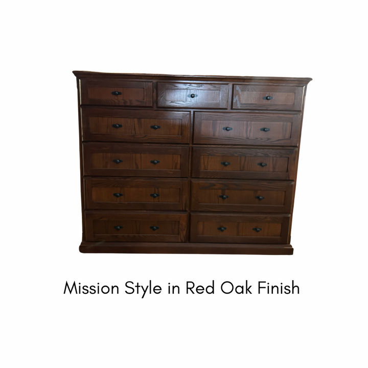 Forest Designs Mission Eleven Drawer Dresser (60Wx48Hx18D)