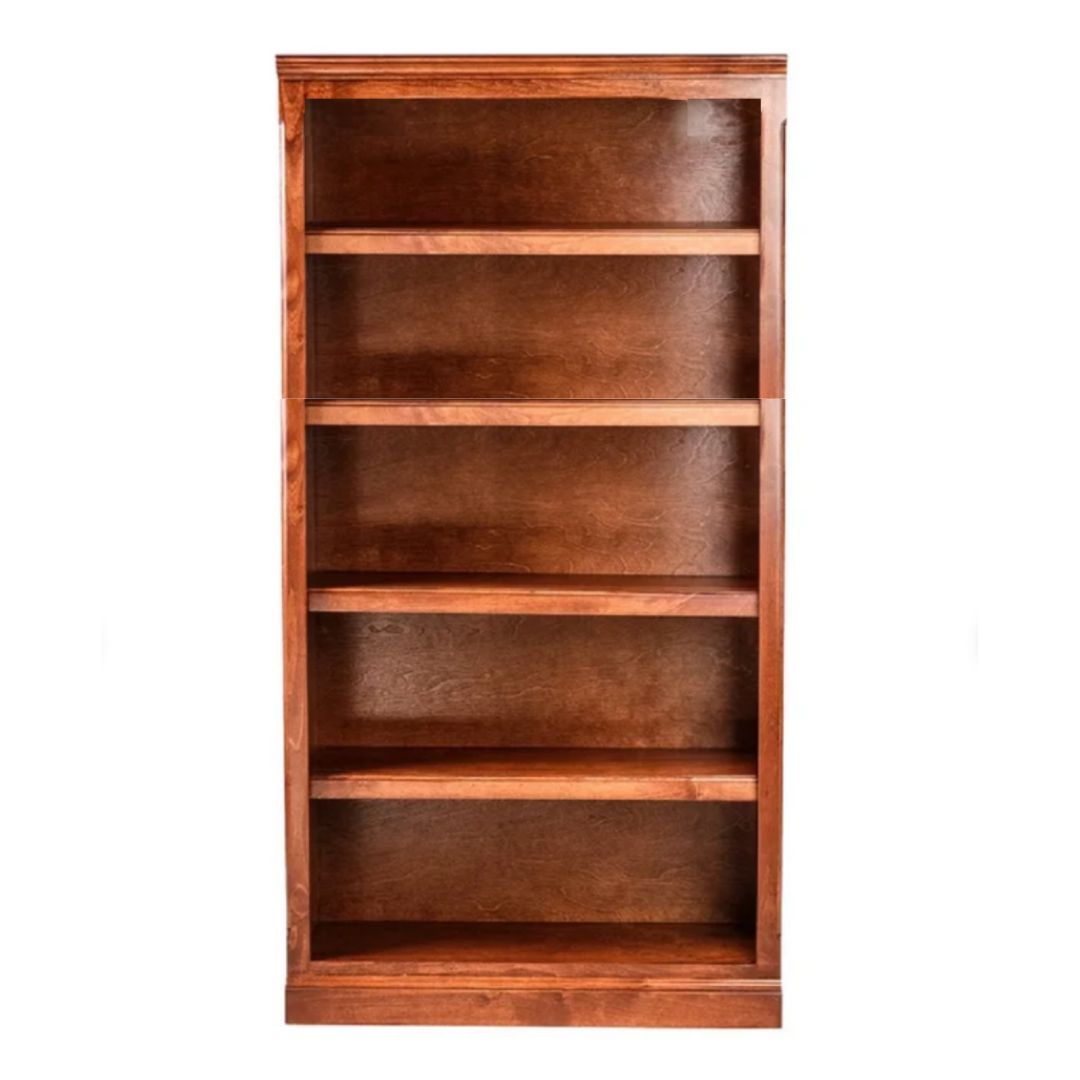 Traditional Alder Bookcase: 30W x 13D x Height of Choice