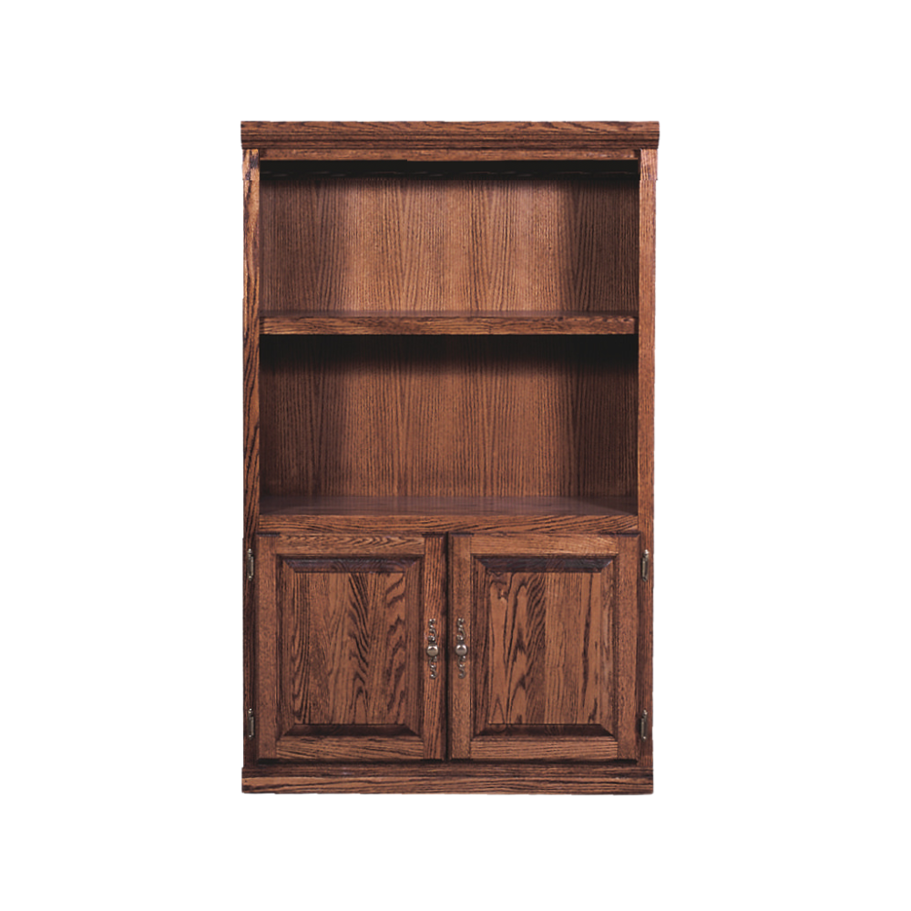 Traditional Bookcase w/Lower Doors (36W x 13D x Height of Choice)