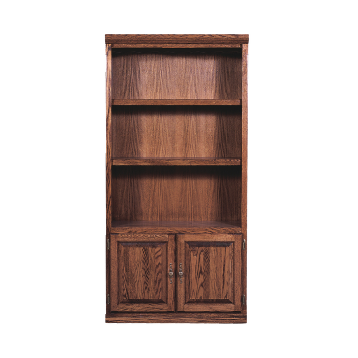 Traditional Bookcase w/Lower Doors (36W x 13D x Height of Choice)