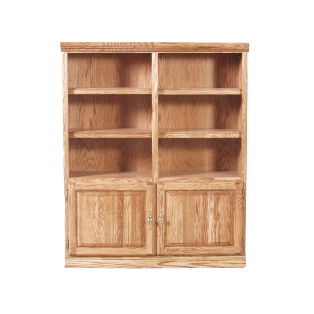 Traditional Bookcase w/Lower Doors (48W x 13D x Height of Choice)