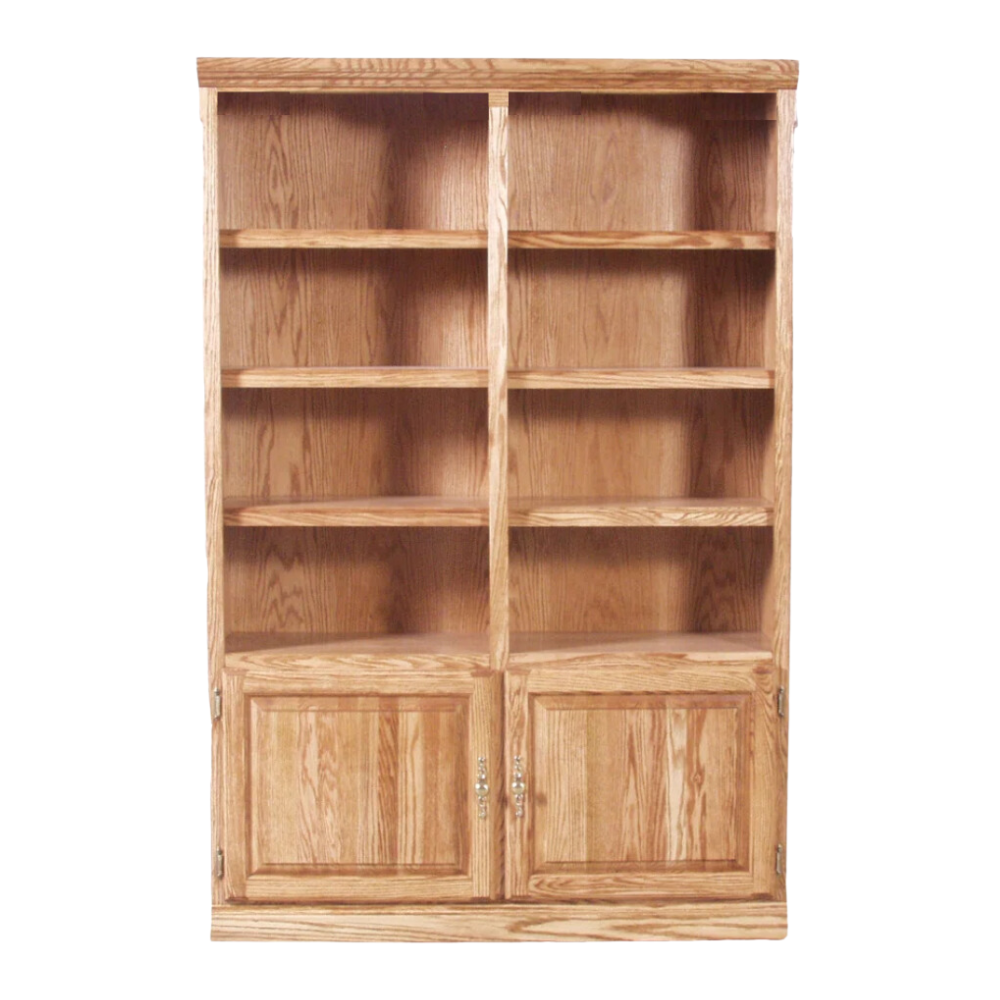 Traditional Bookcase w/Lower Doors (48W x 13D x Height of Choice)