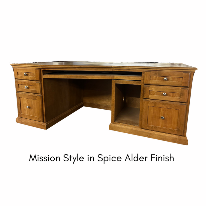 Forest Designs Mission Angled Computer Desk (78Wx29Hx35D)