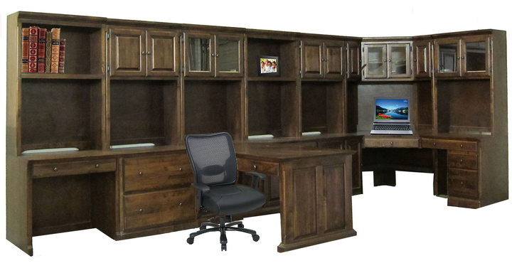 Forest Designs Traditional 13 Piece Modular Desk (39' Long x 48"H x 24" D)