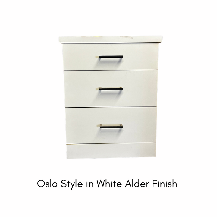 Forest Designs Oslo Three Drawer Nightstand (25Wx30Hx18D)