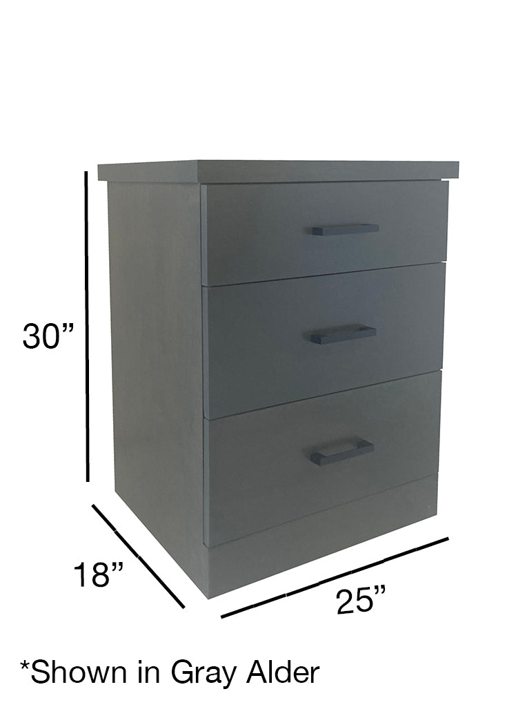 Oslo 3 Drawer Nightstand