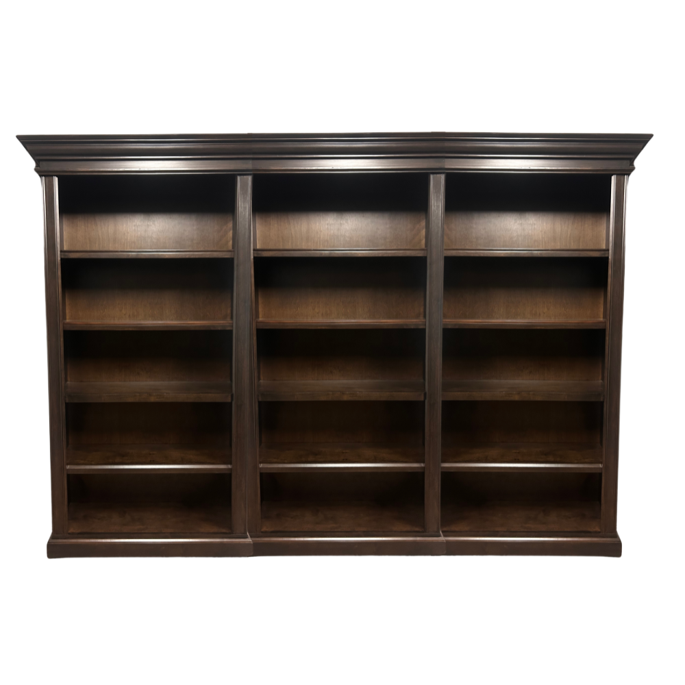 Forest Designs Crown Bookcase Wall (114" W x 74" H x 15" D)