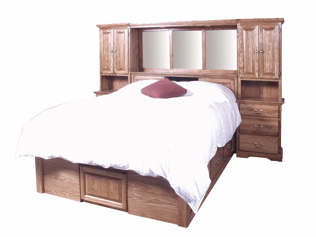 Forest Designs Traditional Pier Wall and Platform Bed