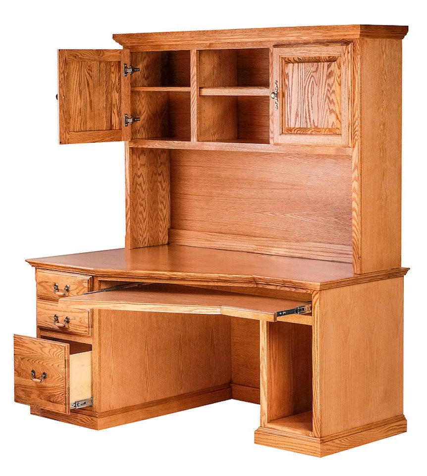Forest Designs Traditional Angled Computer Desk only (60w x 29H x 35D) (Hutch sold separately)