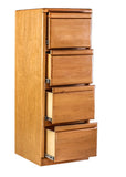 Forest Designs Bullnose 4 Drawer File Cabinet (22W x 56H x 21D)