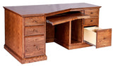 Forest Designs Traditional Oak Angled Computer Desk (74W x 29H x 35D)