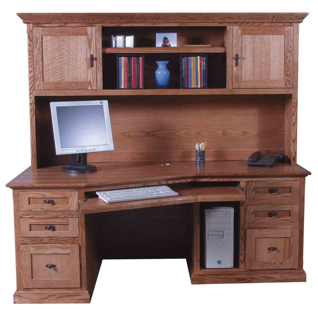 Forest Designs Mission Angled Computer Desk (74W x 29H x 35D)