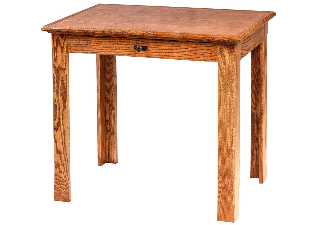 Forest Designs Mission Oak Writing Table w/Drawer: 36W x 30H x 24D
