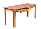 Forest Designs Traditional Oak Writing Table w/Drawers: 72W x 30H x 24D