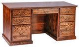 Forest Designs Traditional Double Pedestal Oak Writing Desk (60W x 30H x 24D)