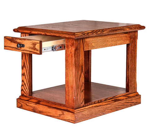 Forest Designs Mission End Table: 21W x 20H x 24D