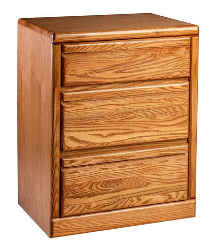 Forest Designs Bullnose Oak 3 Drawer Nightstand (22.5W x 30H x 18D)