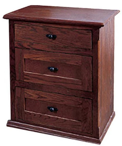 Forest Designs Mission Oak 3 Drawer Nightstand (25W x 30H x 18D)