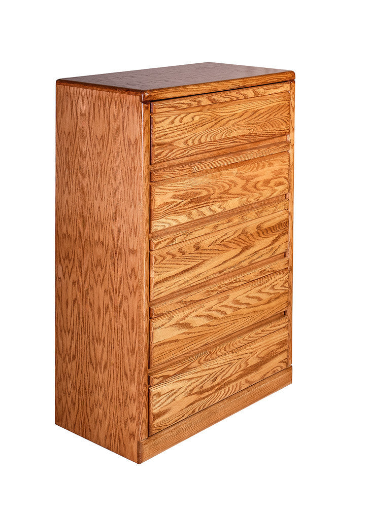 Forest Designs Bullnose Oak Five Drawer Chest: 34W x 48H x 18D