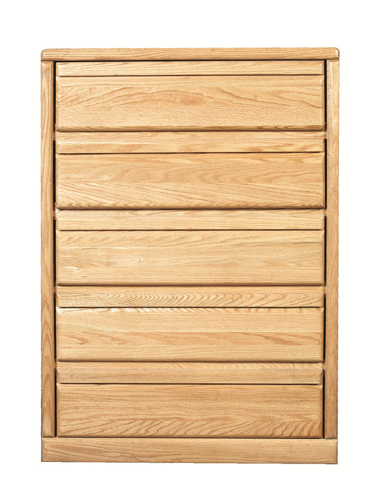 Forest Designs Bullnose Golden Five Drawer Chest: 34W x 48H x 18D