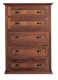 Forest Designs Mission Five Drawer Chest: 34W x 48H x 18D