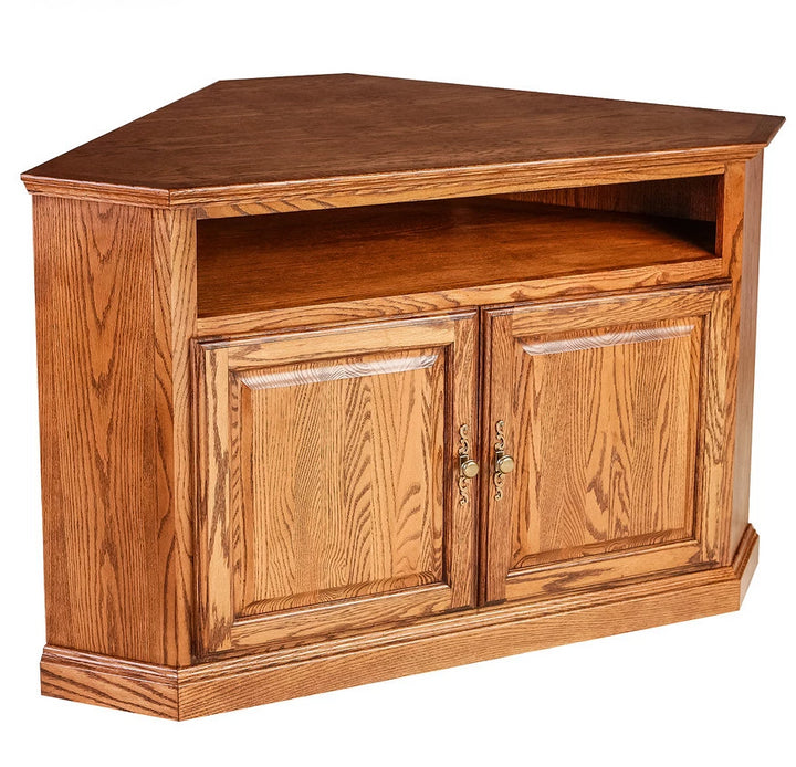 Forest Designs Traditional Oak Corner TV Cart: 51W x 32H x 32D