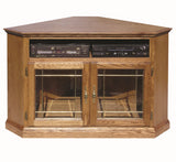 Forest Designs Traditional Corner TV Stand w/Glass Doors: 51W x 32H x 32D