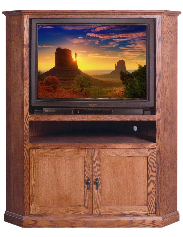 Forest Designs Mission Large Corner TV Unit: 63W x 63H x 32D