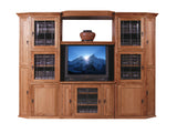 Forest Designs Mission Oak Three Piece Wall & TV Stand & Adjustable Shelf