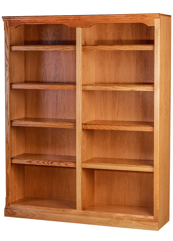 Forest Designs Traditional Oak Bookcase: 48W x 13D x Height of Choice
