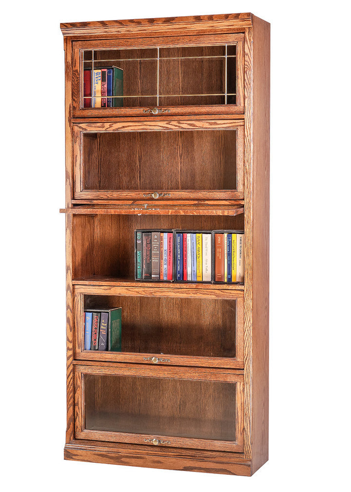 Forest Designs Traditional Oak Lawyers Bookcase (36W x 13D x Height of Choice)