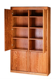 Forest Designs Bullnose Bookcase w/Full Wood Doors (48W x 18D x Height of Choice)