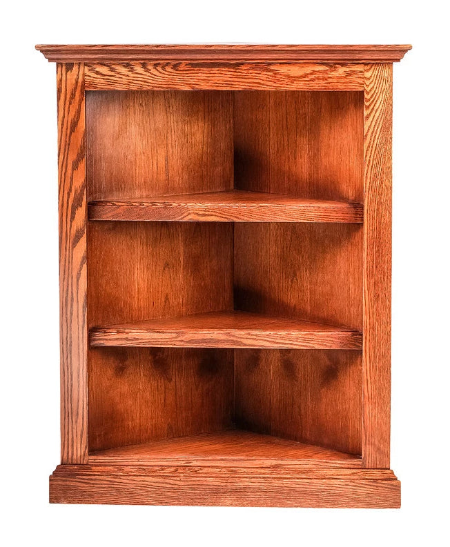 Forest Designs Traditional Corner Bookcase: 20 x 20 From Corner x Height of Choice
