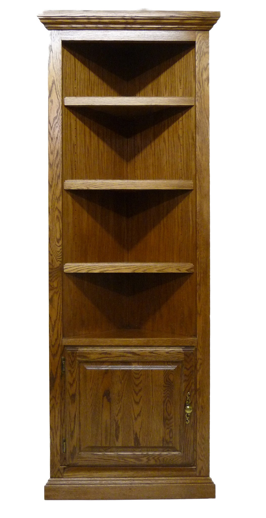 Forest Designs Traditional Corner Bookcase: 20 x 20 x Height of Choice