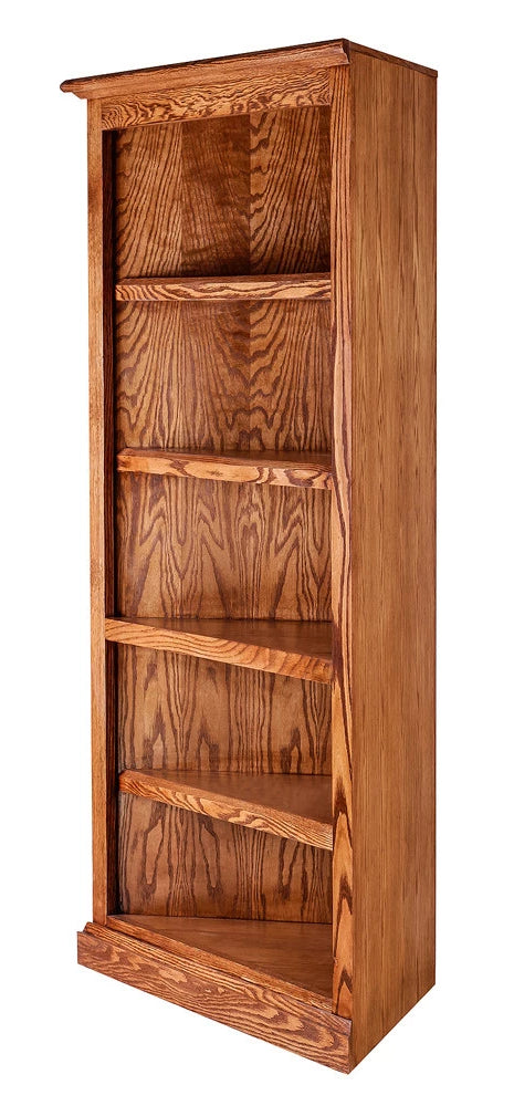 Forest Designs Mission Oak Corner Bookcase: 27 x 27 From Corner x Height of Choice