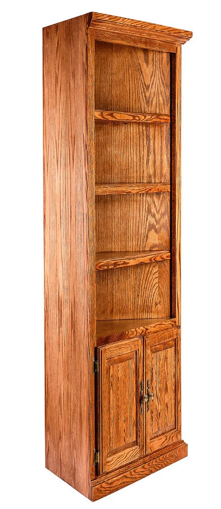 Forest Designs Traditional Oak Corner Bookcase: 27 x 27 From Corner x Height of Choice