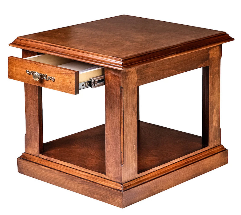 Forest Designs Traditional Alder End Table: 21W x 20H x 24D