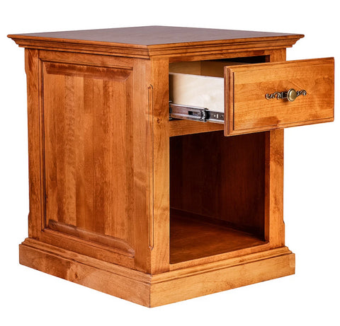 Forest Designs Traditional Alder End Table w/Raised Panel Sides: 20W x 25H x 24D