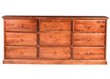 Forest Designs Traditional 9 Drawer Dresser (72W x 32H x 18D)