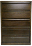 Forest Designs Bullnose Five Drawer Chest: 34W x 48H x 18D