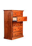 Forest Designs Traditional 5 Drawer Dresser w/Black Knobs (34W x 48H x 18D)