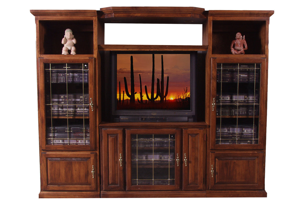 Forest Designs Traditional Three Piece Wall & TV Stand & Adjustable Shelf