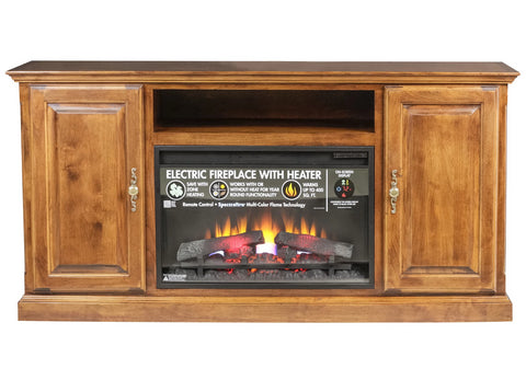 Forest Designs Traditional Alder Fireplace: 60W x 30H x 18D (size shown)