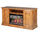 Forest Designs Traditional Alder Fireplace: 60W x 30H x 18D (Black Knobs)(size shown)