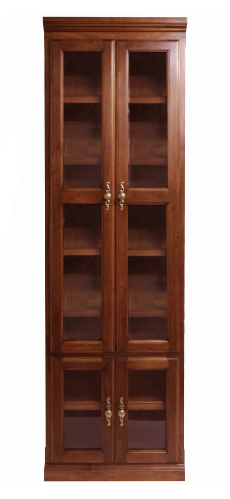 Forest Designs Traditional Bookcase with Glass Doors (24W x 18D x Height of Choice)