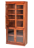 Forest Designs Traditional Bookcase w/Glass Doors (36W x 18D x Height of Choice)