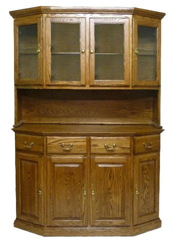 Forest Designs Traditional Angled Buffet & Hutch (61W top of Hutch)